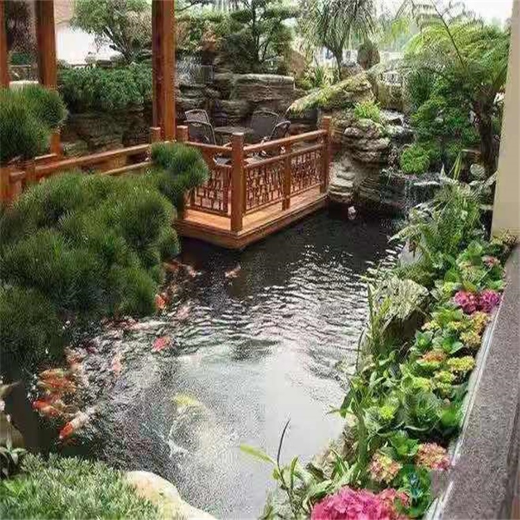 德城大型庭院假山鱼池景观设计